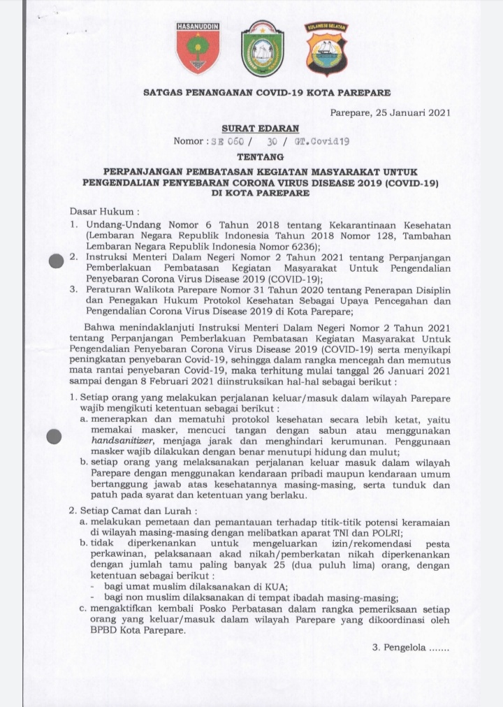 Kasus Positif Tembus 1.000, Satgas Covid-19 Terus Memperketat Aktivitas Masyarakat